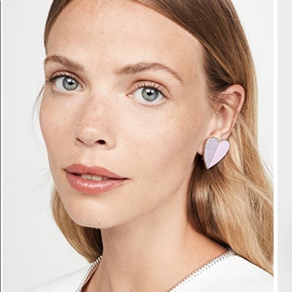 For love and lemons dahlia heart earring clip ons - Picture 2 of 4